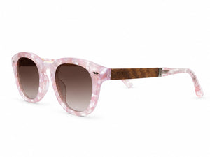 Tokyo lunettes de soleil bois acétate rose sakura - vue de face