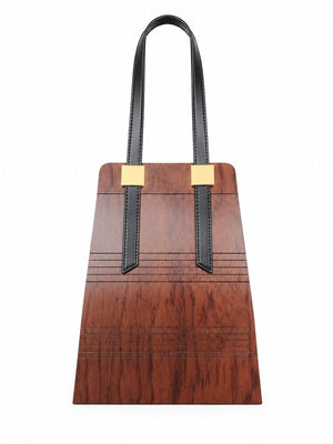 Azalée — sac en bois Padouk, vue de face