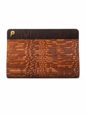Dahlia — sac clutch bois Louro Faia, vue de dos