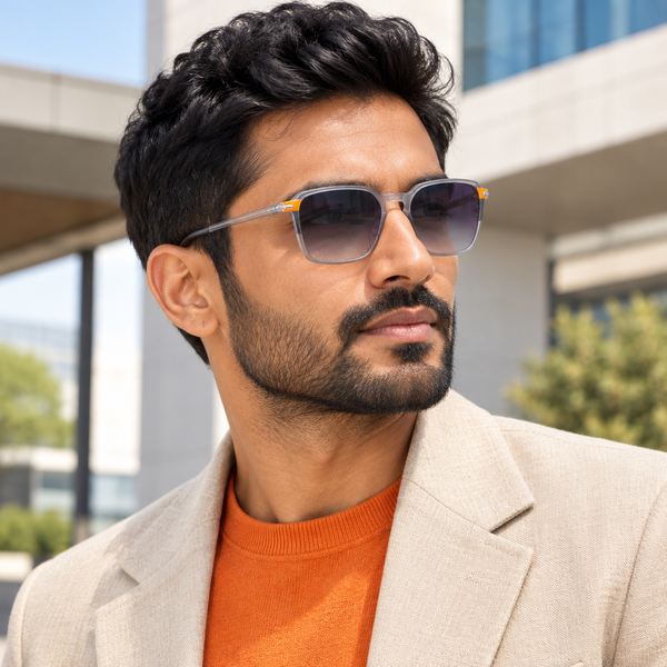 Homme portant les lunettes de soleil Kumquat
