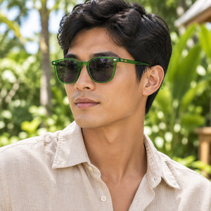 Homme portant les lunettes de soleil Combava