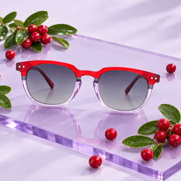 Lunettes de soleil Airelle posées près de baies d’airelle