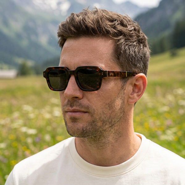 Lunettes Berlin portées par un homme
