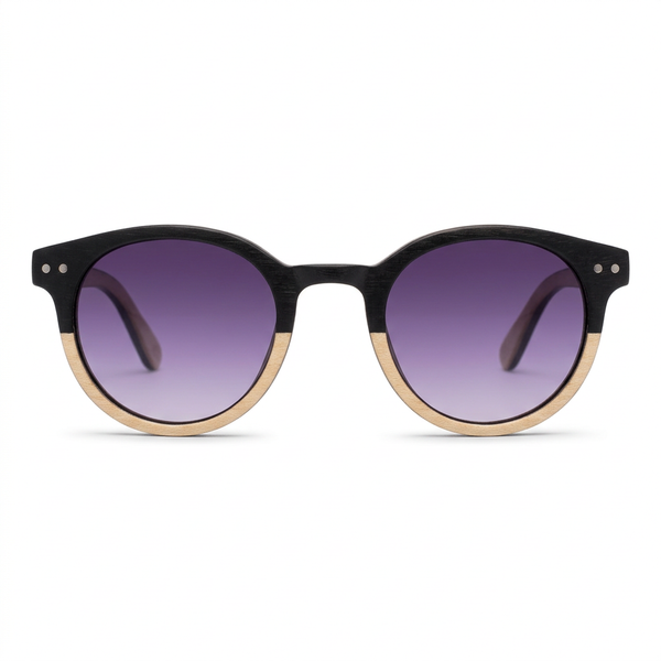 Verres dégradés violets de face