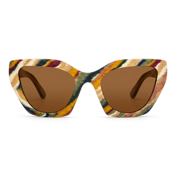 Verres marron, vue de face